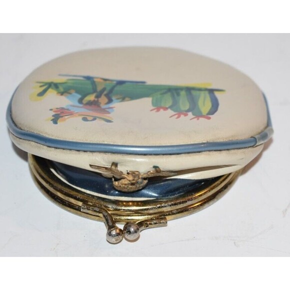 Vtg Military Leather Cap Hat Coin Purse Eagle change souvenir Mexico - Picture 2 of 10